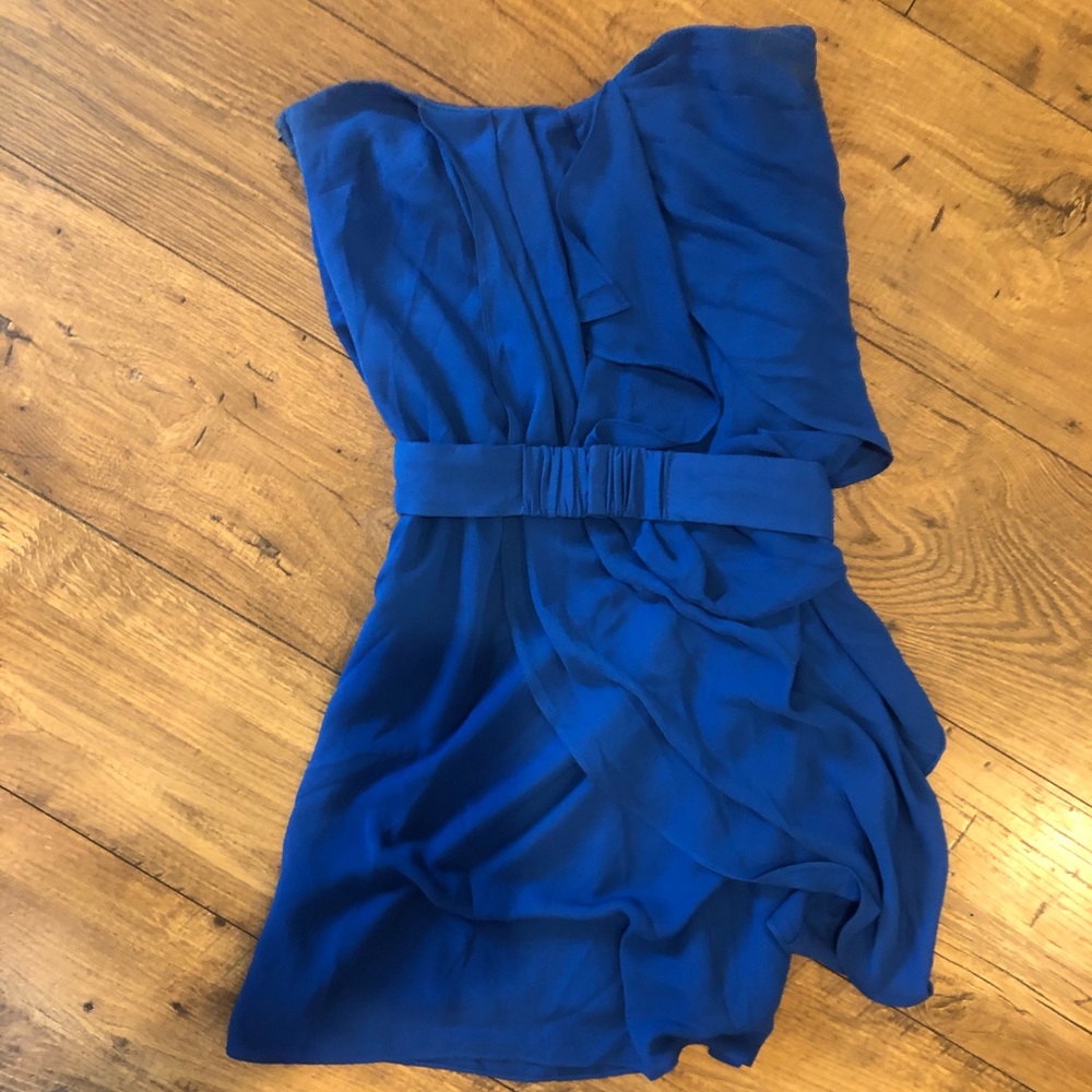RW&CO Blue Strapless Dress